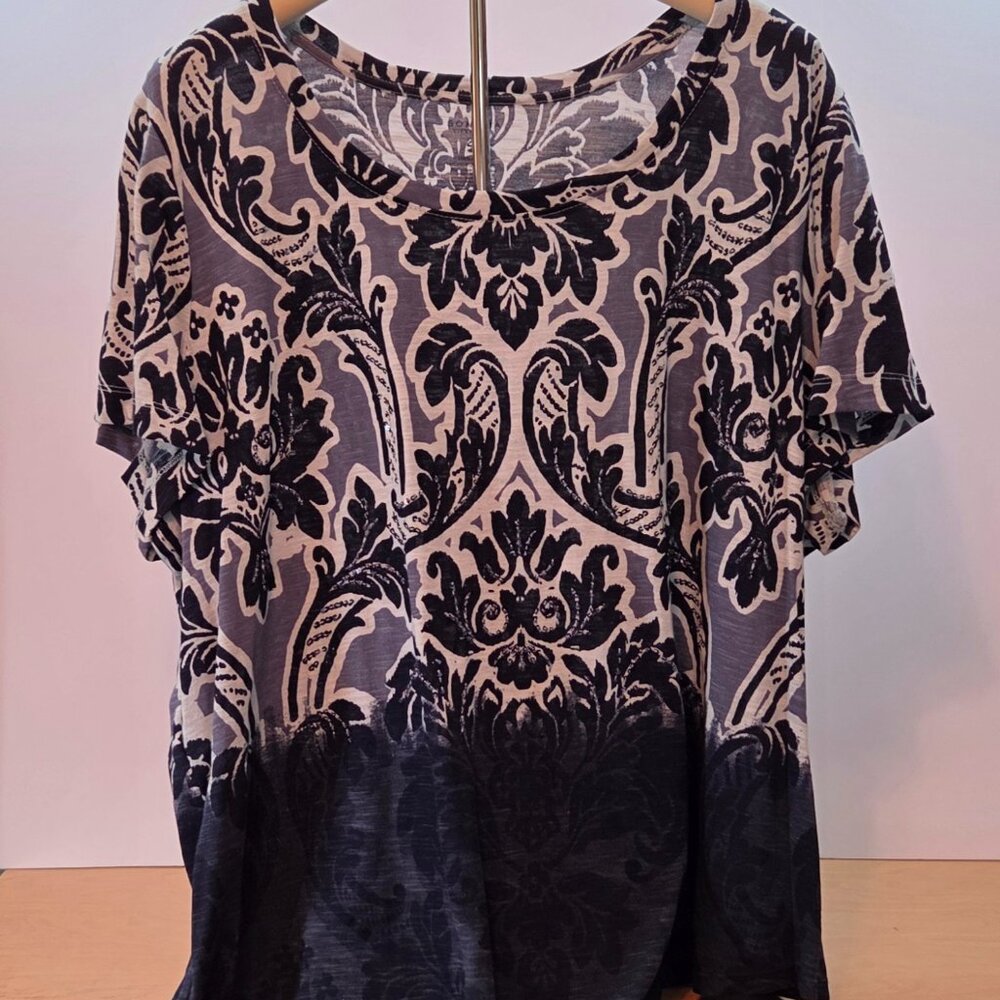 Sonoma Life + Style Women’s Plus 2X Top — Soft Cotton with Subtle Sequin